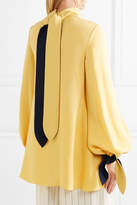 Thumbnail for your product : Roksanda Nivala Silk-crepe Blouse - Pastel yellow