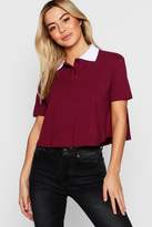 Thumbnail for your product : boohoo Petite Crop Polo Shirt