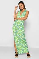 Thumbnail for your product : boohoo Plunge Front Jersey Maxi Dress