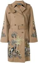 Thumbnail for your product : Alberta Ferretti embroidered trench coat