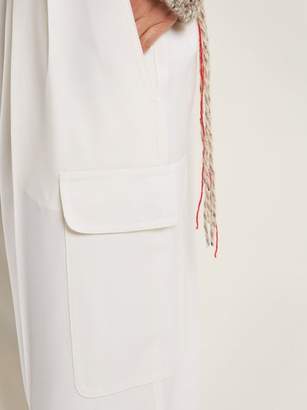 The Row Piefer Wide Leg Cotton Blend Trousers - Womens - Ivory