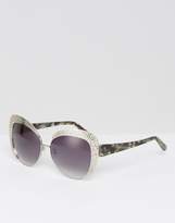 Thumbnail for your product : Oscar de la Renta Oversized Sunglasses With Silver Gradient Lens