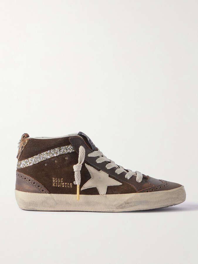 Suede Golden Goose Shopstyle Golden Goose Mid Star Distressed