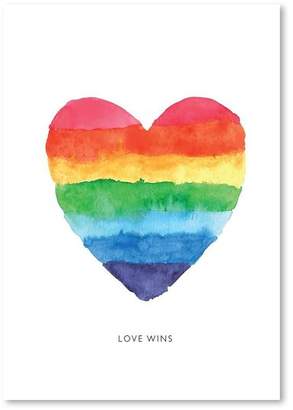 NEW Americanflat Rainbow Heart Print Art