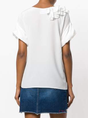 Moschino Boutique ruffled neck T-shirt