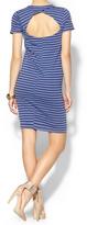 Thumbnail for your product : Monrow Striped Jersey Cross Over Back Dress
