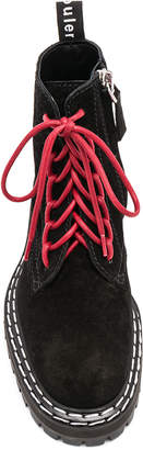 Proenza Schouler Suede Hiking Boots in Black | FWRD