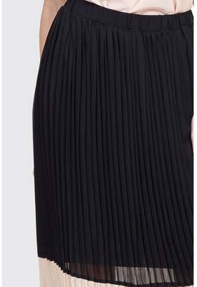 Select Fashion Fashion Womens Black Pleated Chiffon Midi Skirt - size 8