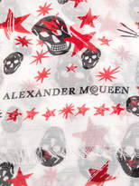 Thumbnail for your product : Alexander McQueen skulls and stars scarf