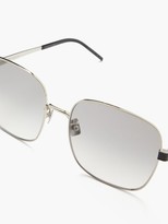 Thumbnail for your product : Saint Laurent Square Metal Sunglasses - Silver