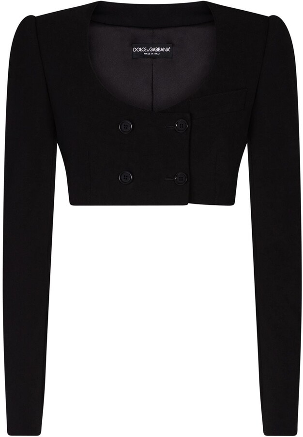 Dolce & Gabbana Cropped Double-Breasted Jacket - ShopStyle