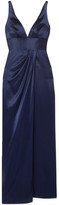 Thumbnail for your product : Naeem Khan Draped Silk-satin Gown