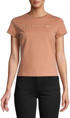 Helmut Lang Crew Neck Embroidered Logo T-Shirt