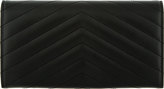 Thumbnail for your product : Saint Laurent Black Quilted Leather Monogram Flap Wallet