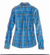 Thumbnail for your product : American Eagle AE Bright Plaid Girlfriend Shirt