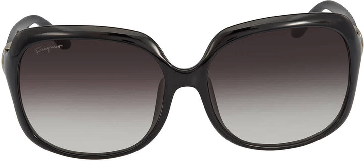 Ferragamo Grey Gradient Square Ladies Sunglasses SF739SA 001 59