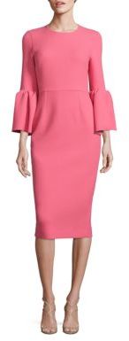 Roksanda Bell-Sleeve Sheath Dress