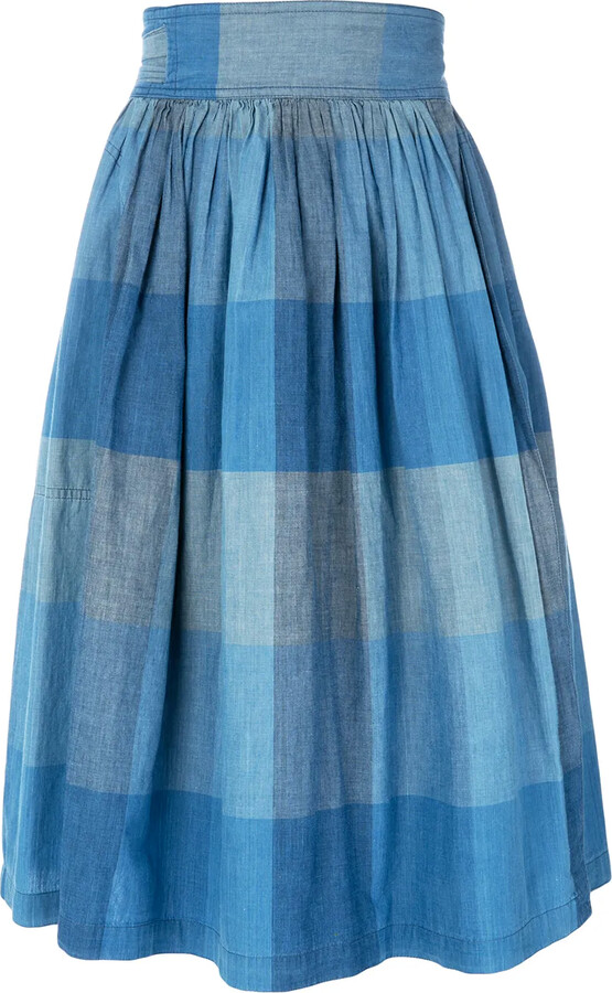 Issey Miyake Pre-Owned Check Wrap Skirt