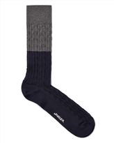 Thumbnail for your product : Jaeger Colour Block Cable Socks