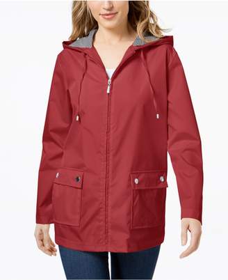 Karen Scott Hooded Rain Jacket, Created for Macy's