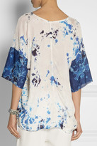 Thumbnail for your product : Raquel Allegra Tie-dyed crinkled silk-crepe top