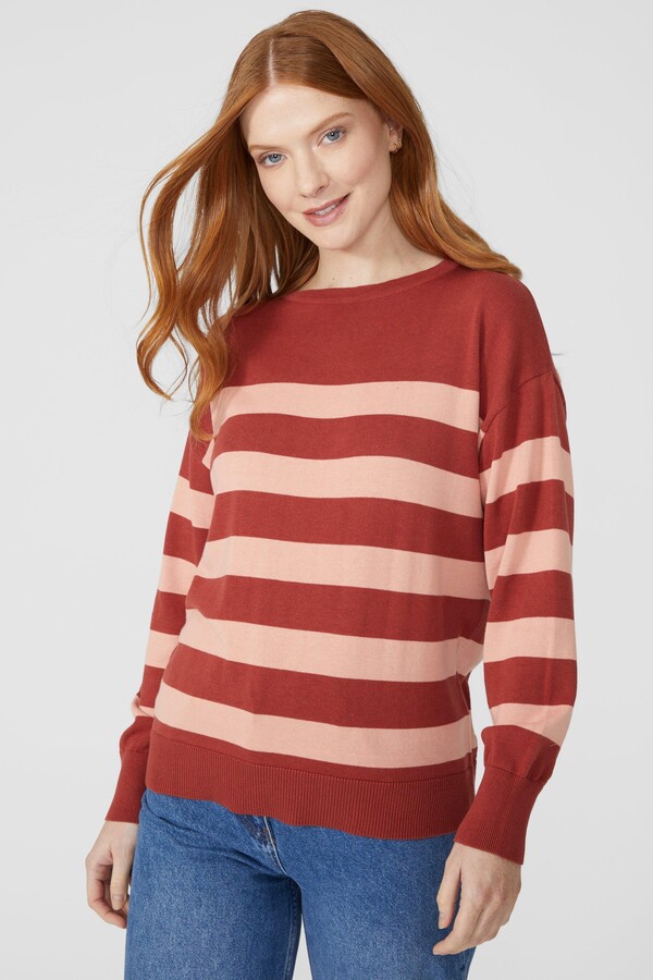 Maine Crew Neck Cotton Jumper ShopStyle