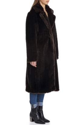 AVEC LES FILLES Faux Fur Walker Coat