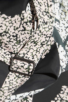 Thumbnail for your product : Cédric Charlier Wrap-Effect Printed Satin-Twill Midi Skirt