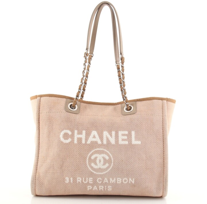 Chanel Deauville Tote Canvas Small - ShopStyle