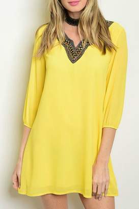 Lux Boutique Yellow Tunic Dress