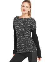 Thumbnail for your product : Betsey Johnson Animal-Print Layered-Look Top
