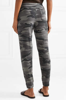 Splendid Camouflage-print Stretch-jersey Track Pants - Army green