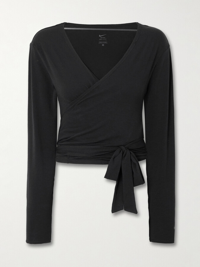 Nike Dri-fit Wrap Top - Black