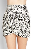 Thumbnail for your product : Forever 21 FOREVER 21+ Abstract Print Wrap Skirt