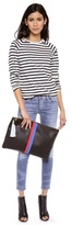 Thumbnail for your product : Clare V. Stripe Oversized Clutch