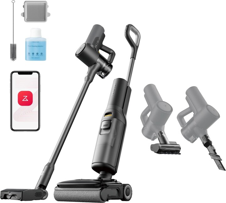 Roborock F25 Ace Combo 5-in-1 Cordless Wet Dry Vacuum Cleaner, Floor Washer with Auto Detergent Dispenser, Convertible To Handheld