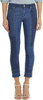 Thumbnail for your product : Alexander McQueen Patchwork cropped mid-rise skinny jeans