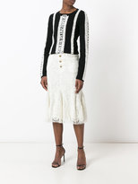 Thumbnail for your product : Victoria Beckham pleated-hem lace skirt
