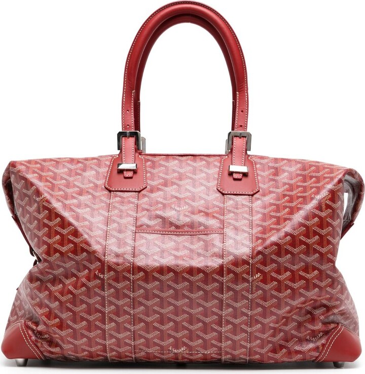 Goyard Structured Saigon Top Handle Bag Coated Canvas with Leather Mini -  ShopStyle