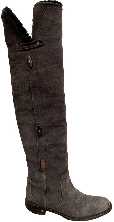 celine shearling boots