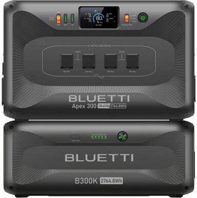 BLUETTI Apex 300 & B300K 5529Wh Solar Power Station, 3840W AC, for Home & RV Backup