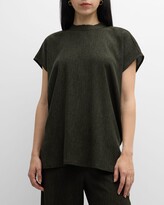 Thumbnail for your product : Eileen Fisher Sleeveless Side-Slit Plisse Top