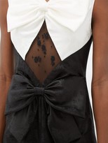Thumbnail for your product : Givenchy Double Bow, Lace & Chinzed Floral-jacquard Gown - Black White