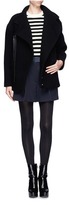 Thumbnail for your product : Nobrand Faux leather strap wool-blend jacket