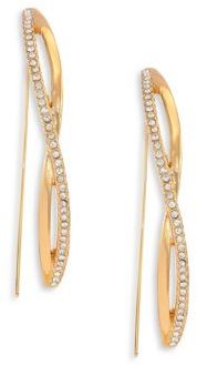 Jules Smith Designs Pave Crystal Threader Twist Drop Earrings