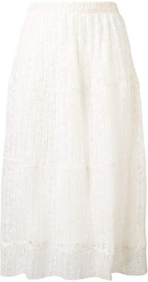 See by Chloe micro-pleat lace skirt