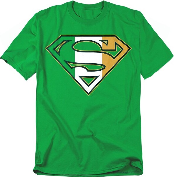 Superman SupermanIrishShieldAdultT-ShirtKellyGreenLarge