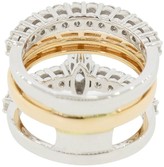 Thumbnail for your product : YEPREM 18kt Rose And White Gold Diamond Three-Band Ring