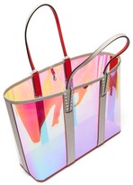 Thumbnail for your product : Christian Louboutin Cabata Spike-embellished Iridescent-pvc Tote - Clear Multi