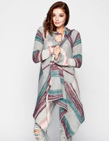 Thumbnail for your product : Full Tilt Stripe Womens Hooded Wrap